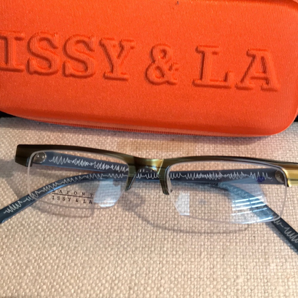 Lafont Issy & LA style Sesame semi rimless glass